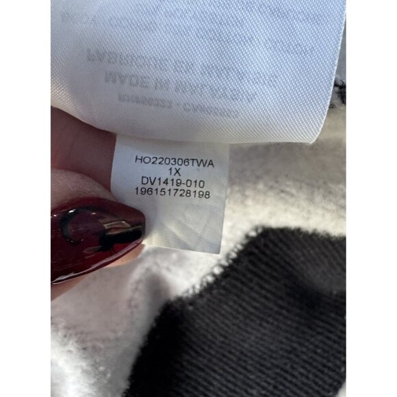 Nike Jordan Flight Print Allover Hoodie Women's Sz 1X Black/White DV1417-010 - Picture 7 of 10